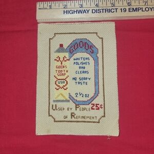 Cross-stitch handmade art deco. Just needs frame.